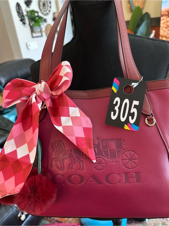 Coach Handbags - COACH #305 Tote 27 Raspberry & Pink Leather